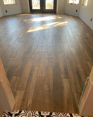 Home addition flooring install