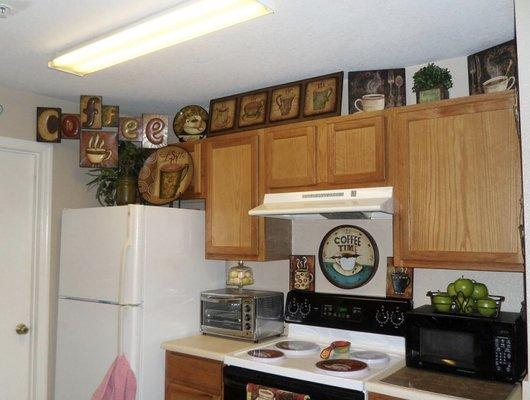 Kitchen after it's been cleaning for a client.