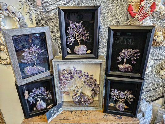 Hand made Crystal Prosperity Trees by, Art By Tyson