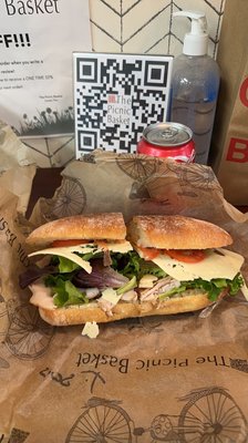 Turkey and Swiss Sandwich