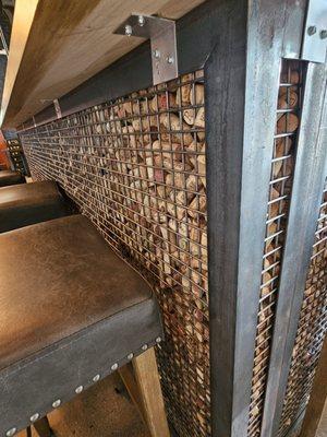 Recycled corks for this bar where they do concessions during events.