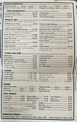 Updated Salad, soup and sandwich menu