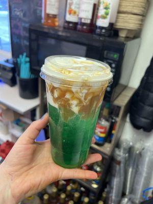 Caramel apple zinger with cold foam