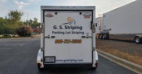 Trailer lettering for G.S. Striping.