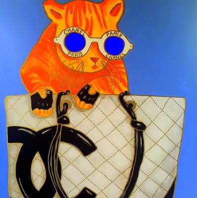 Miss Coco Puss is a pop art piece every fashionable cat lover will adore