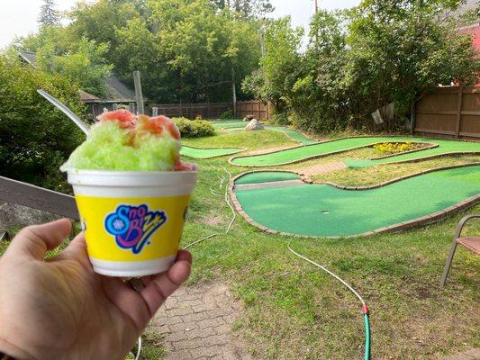 Snowcone and mini golf course