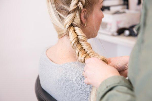 Come in with clean/dry hair and we can style simple braids such as french, fishtail, and dutch!