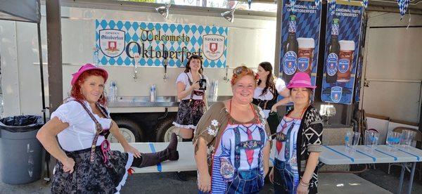 The lovely German beer girls in full regalia.