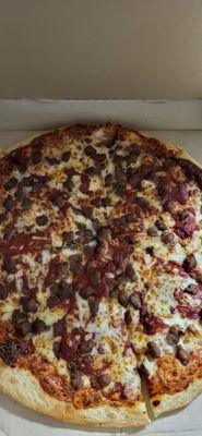 Large beef Pizza with extra sauce