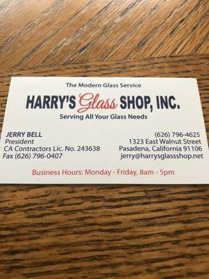 Harry's Glass Shop