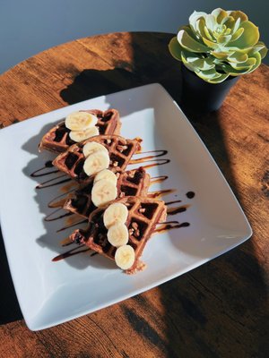 Cocholate Banana Waffles