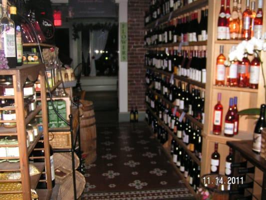 A small part of our extensive selection of wine, cheese, flowers & more!