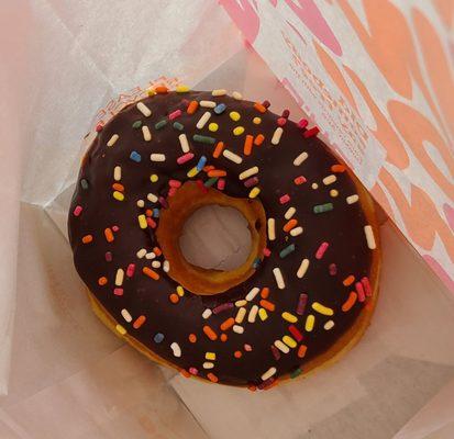 My chocolate sprinkles donut ($1.39)