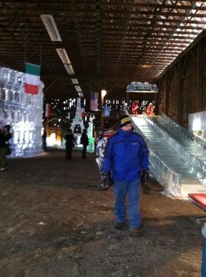 Inside ice sculptor barn! 2014