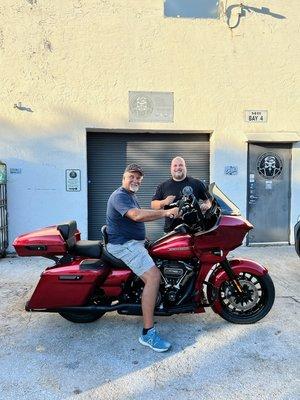 Happy customer with his upgrades of color match gauges, mean mug, fat tire and front fat tire fender & liners