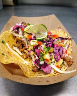 Hawaiian pulled pork taco