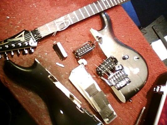 Smashed guitar, will it ever play again?