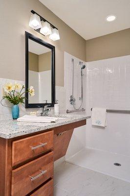 Apartment bathroom in Assisted Living