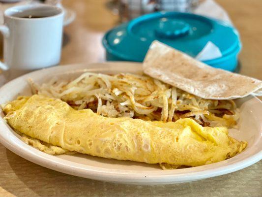 Cheese Omelette with Tortillas