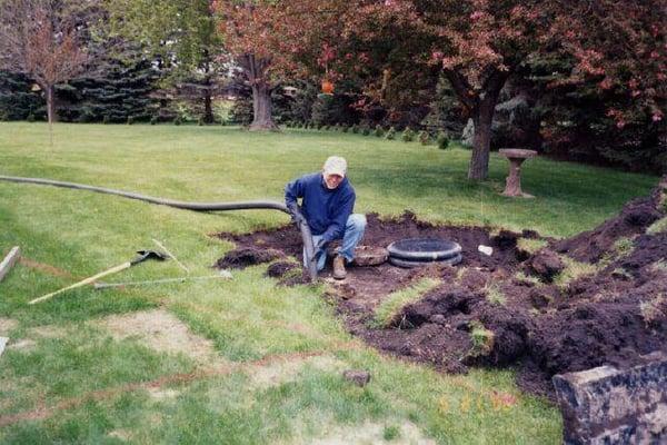 These tanks had never been pumped and had to be located and inspected with a backhoe