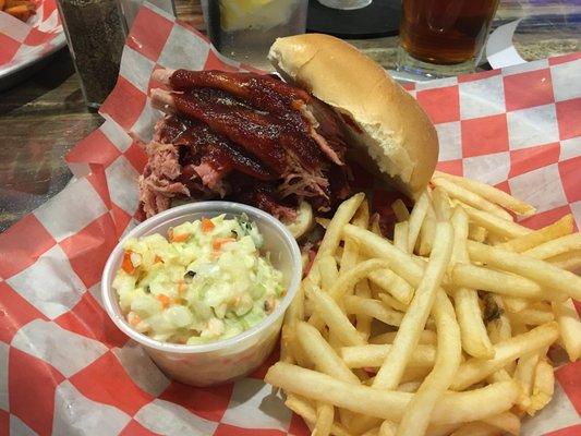 Pulled pork sandwich at Richard's Bar and BBQ.