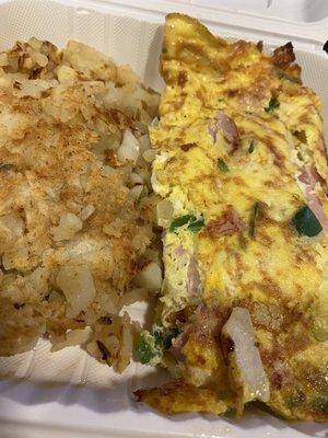 Western Omelet and Home Fries