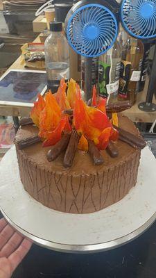 Fire Cake slash Cake Art