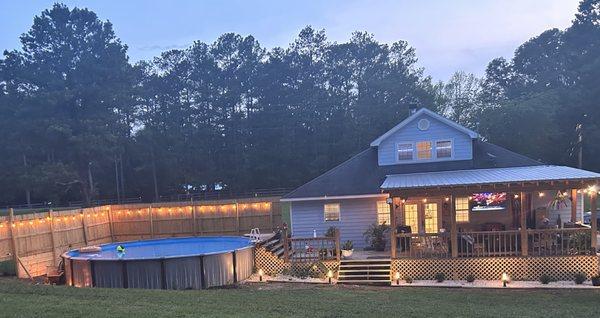 Outdoor porch and garden lighting