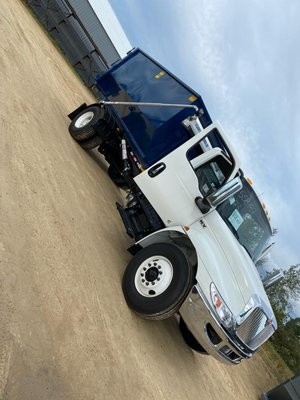 20-yard dumpster loaded and ready to deliver