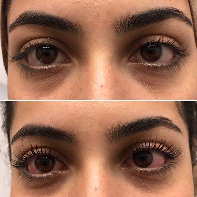 LashLift before and after