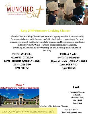 Cooking Camp start July 1st