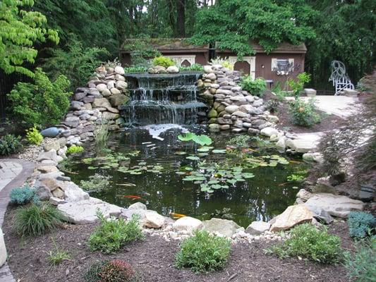 Pond and Waterfall Landscape Design