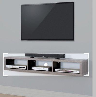 Tv and accessories mounted to wall