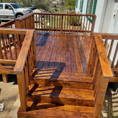 Deck and stain