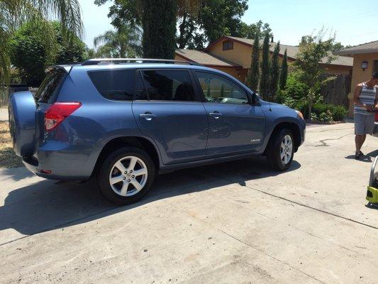 RAV4 getting its weekly wash