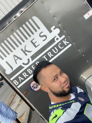 Skin fade hawk for Seahawks fans!!