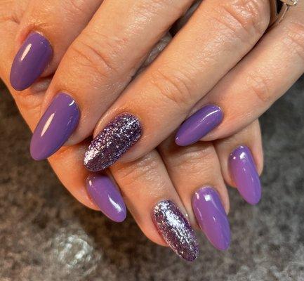 Hard gel dry manicure by Heather