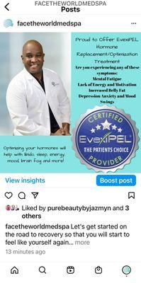 EvexiPel Provider for Hormone Therapy