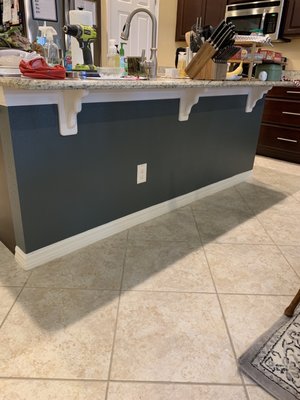 Under bar accent wall