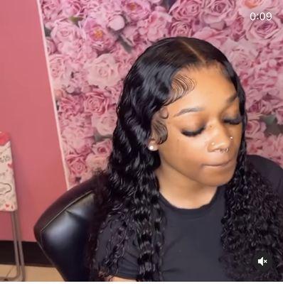 24" HD DEEP WAVE FRONTAL WIG (13x4) WIG AND INSTALL FROM FANCY HAIR. Search (TASHA) on website