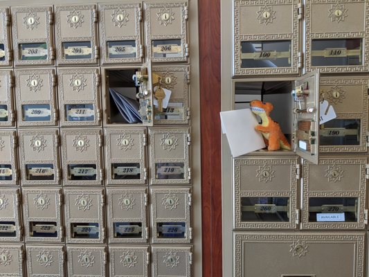 We offer a variety of mailbox sizes to fit your needs.