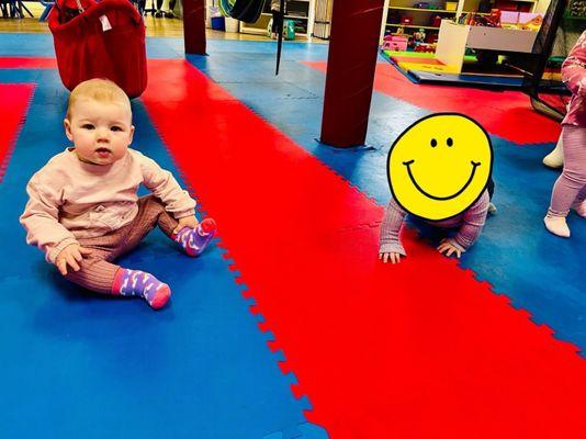 Babies enjoying the play mat