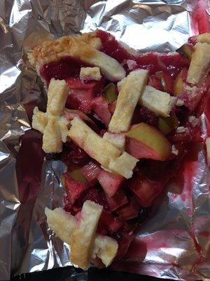 Homemade fruit pie by the slice (packed to go)