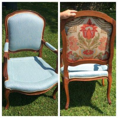 This chair has two sides of story. Upholstery.