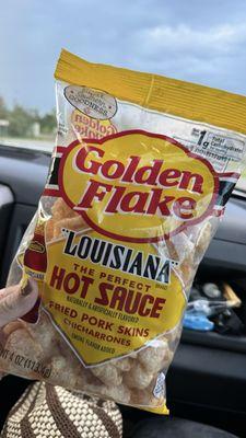 Ummmmm what's this!!!!! Yummy and with Louisiana hot sauce!!!! Yummy grab a bag or two!!!