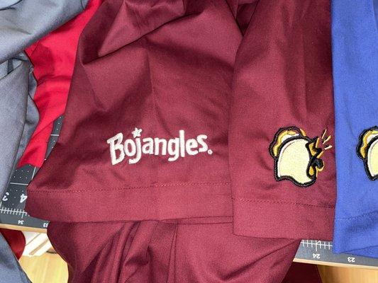 Bojangles Florida embroidered polos.