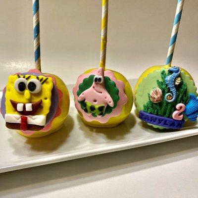 SpongeBob inspired Candy apples