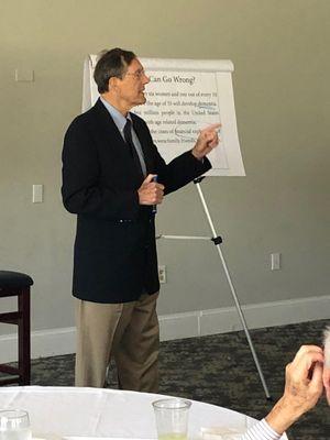 Attorney John F. Robbert presenting at a seminar on Estate Planning