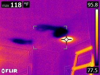 Plumbing Leaks Found at Ceiling with Infrared Thermal Imaging Camera