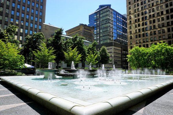 Fountain at Mellon Square.